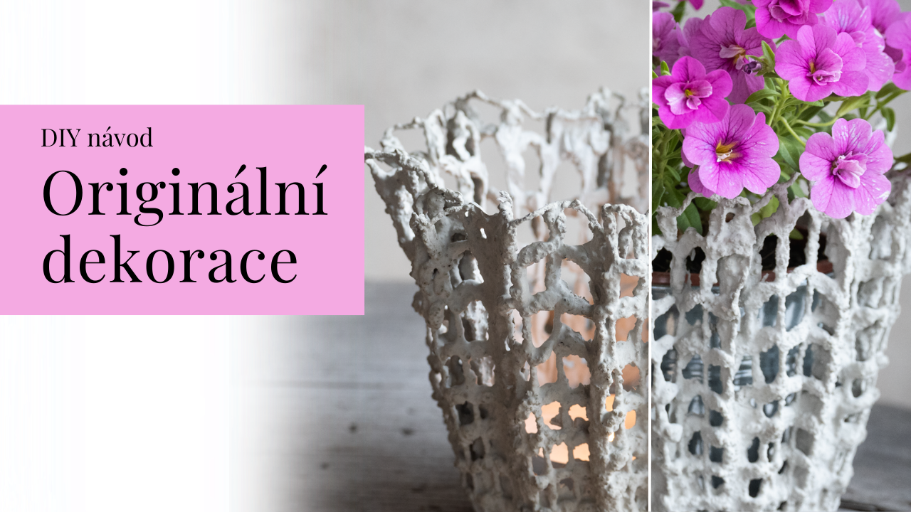 “Creative DIY Concrete Decorations with Upcycled Lace: Candle Holders and Flower Pot Covers”